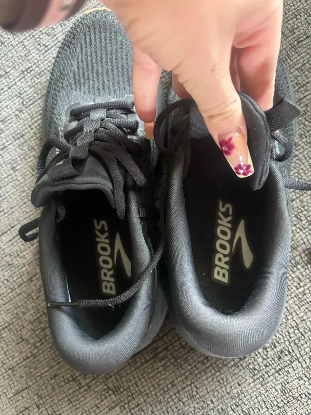 Brooks Women's Black Running Shoes with Gum Outsole